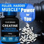 Creatine Monohydrate Capsules Factory - Keto Friendly 120 Capsules