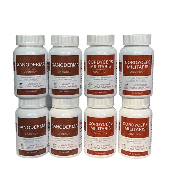 Mushroom Capsules Manufacturer - Organic Cordyceps Reishi Vegan