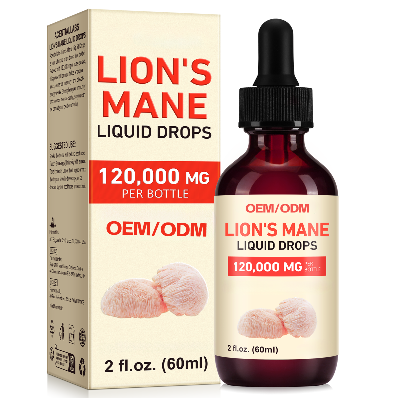 Lions Mane Drops Supplier - OEM Immune Cognitive Support Liquid