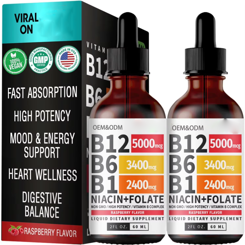 Vitamin B12 Drops Supplier - OEM 5000mcg Sublingual Liquid B-Complex