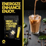 Qinshantang Summer Fitness Drink Caramel Macchiato Flavor Instant Iced Protein Coffee Sticks Quick Dissolve in Cold Water