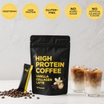 Qinshantang Summer Fitness Drink Caramel Macchiato Flavor Instant Iced Protein Coffee Sticks Quick Dissolve in Cold Water