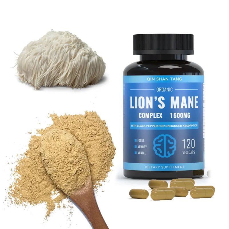 Qinshantang Wholesale Private Label White Labeling 90 Lions Mane Plant Based Capsules Capsules 500mg