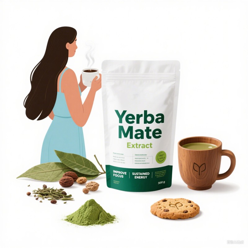 Private Label Pure Natural  4:1 10% Caffeine Yerba Mate Tea Concentrate Mushroom Extract Powder