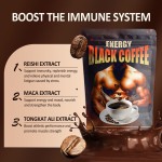 AMULYN Tongkat Ali Maca Reishi Blended Mushroom Coffee for Men Bitter Taste in Bag Packaging