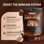 Man Power Energy Instant Coffee Infused with Ganoderma Reishi Mushroom Bitter Taste Packaged in Bag
