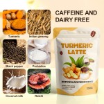 AMULYN Golden Milk Latte with Turmeric Powder Caffeine-Free Coffee and Mushrooms Neutral Taste Packaged in a Bag