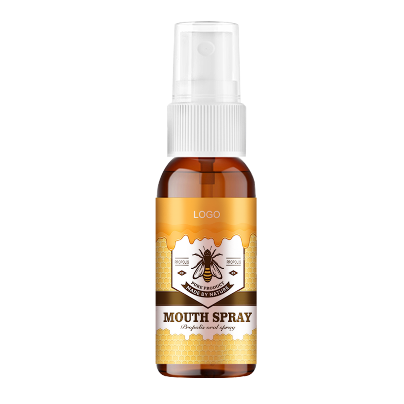 AMULYN Food Grade Oral Spray Custom Propolis with Rutin Natural Personalized Label Packed in Bottle