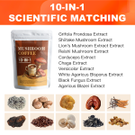 AMULYN Private Label 10 in 1 Ganoderma Coffee Reishi Mushroom Instant Black Coffee