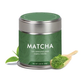 AMULYN 100% Pure Organic Matcha Green Tea Powder OEM Private Label Organic Green Ceremonial Matcha Powder in Can Tinned