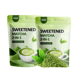 Amulyn Top Quality 2in1 Matcha Latte Powder Organic Green Tea Latte Fresh Dried