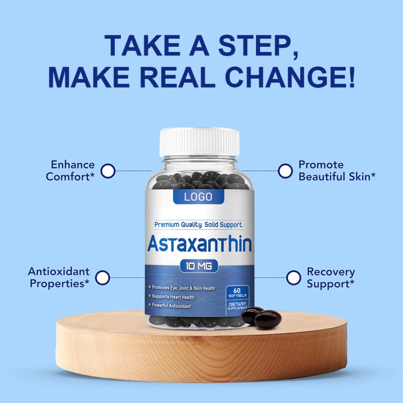 Astaxanthin Softgels Supplier - OEM 12mg Skin Whitening Complex
