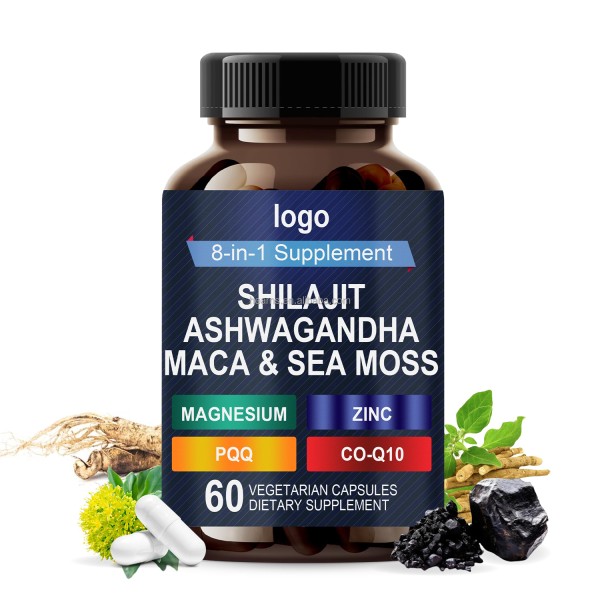 Energy Capsules Manufacturer - OEM 8 in 1 Himalayan Shilajit