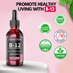 Vitamin B12 Liquid Drops - Vegan Methylcobalamin Supplement