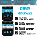 Creatine Monohydrate Powder - Pure Muscle Growth Formula