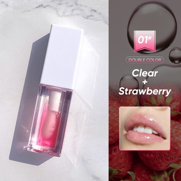 Lip Oil Manufacturer - Custom Plumping Natural Two Tone Fruit