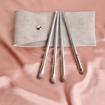 Eyeshadow Brush Set Manufacturer - 2021 Hot Selling 4pcs Silver Bag