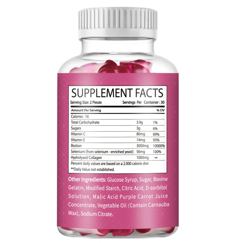 Biotin Gummies Factory - Skin Collagen Keratin Supplements