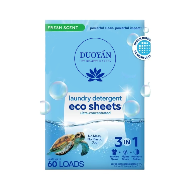 Laundry Sheets 60 Load - Travel Friendly Detergent