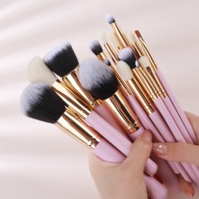 Makeup Brush Set 15pcs - OEM Cosmetic Brush Collection Manufacturer