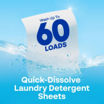 Laundry Sheets 60 Load - Travel Friendly Detergent