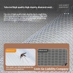 Door Curtain Factory - White Diamond Mesh Polyester Magnetic