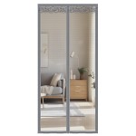 Door Curtain Factory - White Diamond Mesh Polyester Magnetic