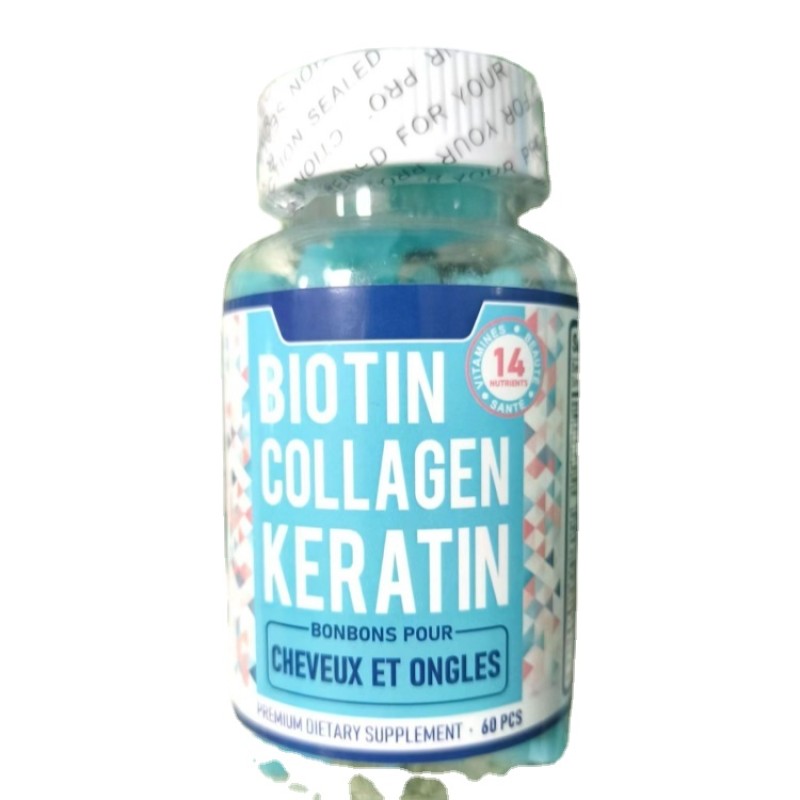 Private Label Biotin Collagen Keratin Vitamin for Hair Skin and Nails Biotin Capsule Pills Supplement Biotin Gummies