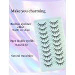 False Eyelashes Manufacturer - Wholesale 10 Pairs Manga Style