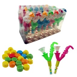 Plastic Trumpet Toys Manufacturer - Custom with Candy
