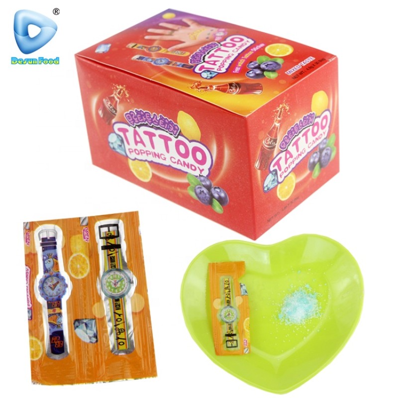 Tattoo Watch Candy Supplier - Popping with Sticker Toy
