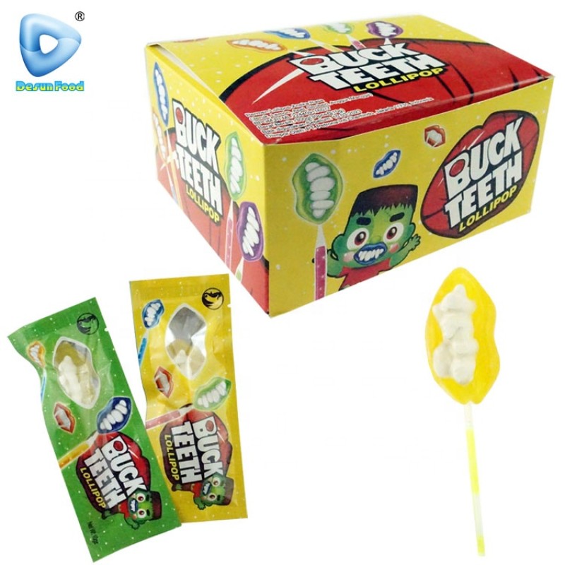 Buck Teeth Fluorescent Lollipop Supplier - Hard Candy