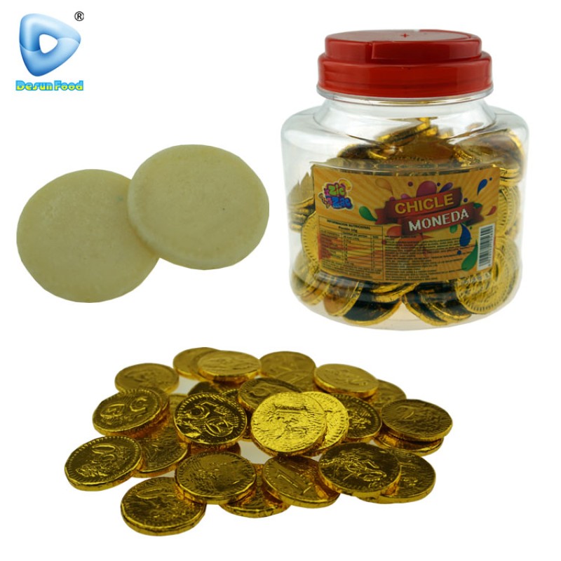Gold Coin Bubble Gum Factory - In Jar