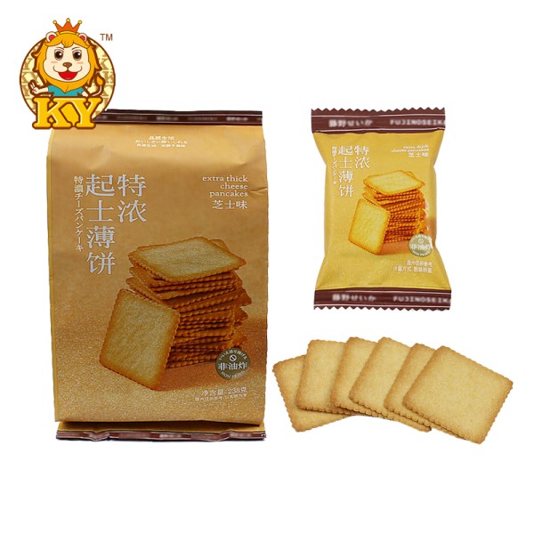 Soft Puffed Wheat Biscuit Manufacturer - Wholesale Rolled Salt Soda Bagged