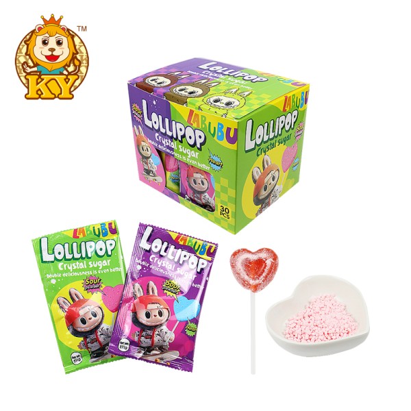 Heart Shape Lollipop Factory - Wholesale Fruity Flavor with Sour Powder
