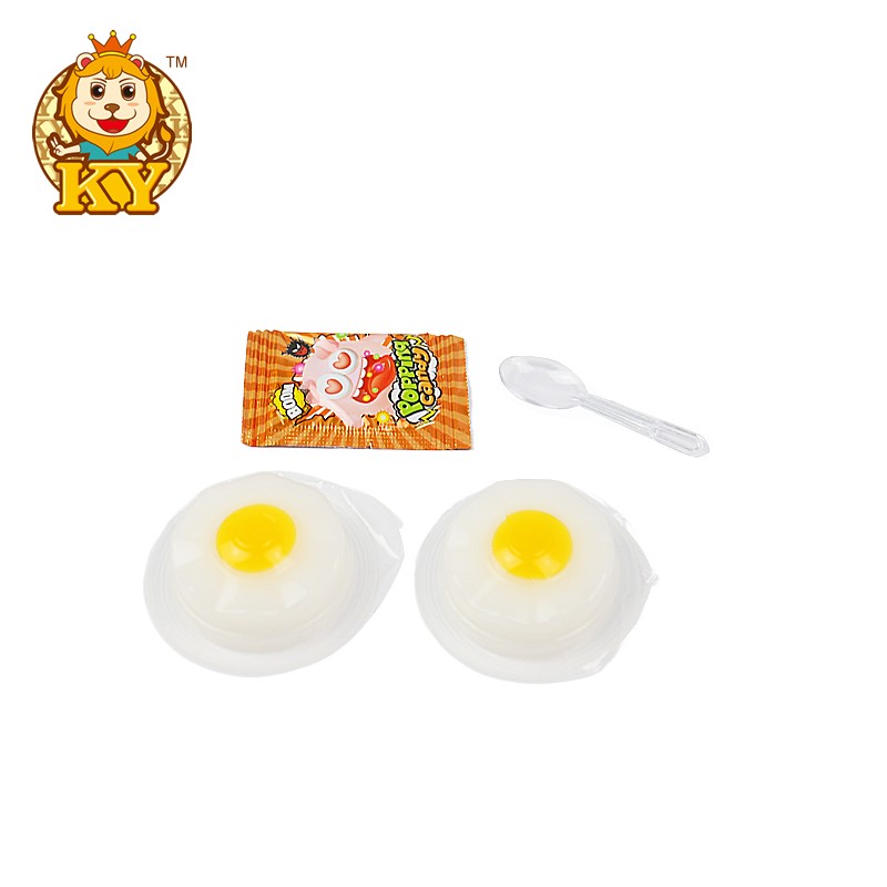 Fried Egg Shape Gummy Jelly Supplier - Wholesale with Popping Candy for Party