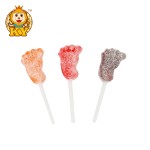 Foot-Shaped Lollipops Factory - Manufacturer's Hard Sour Powder in Fruit Boxes