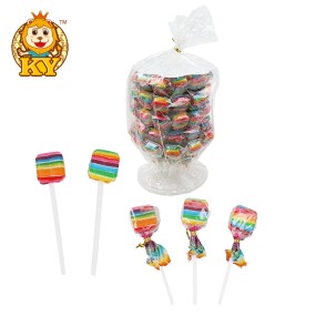 Square Lollipops Manufacturer - Wholesale Rainbow Hard Candy in Bottle