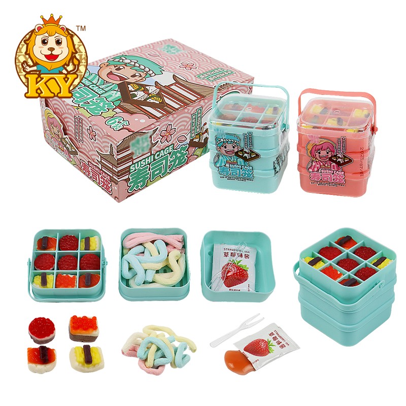 Sushi Shaped Soft Candy Supplier - Wholesale with Marshmallow Sour Liquid