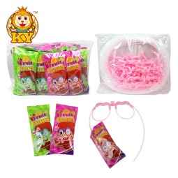 Cartoon Glasses Toys with Liquid Candy Factory - Wholesale Fruity Sour Jam