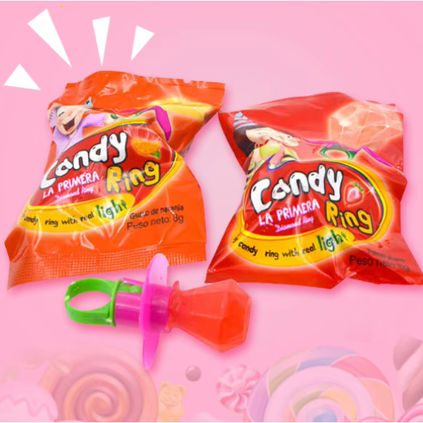 Diamond Ring Candy Factory - OEM Hard Plastic Fruit Flavored