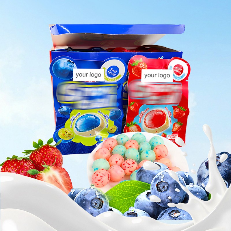 Milk Soft Candy Manufacturer - Halal Center Filled Chewy Ball