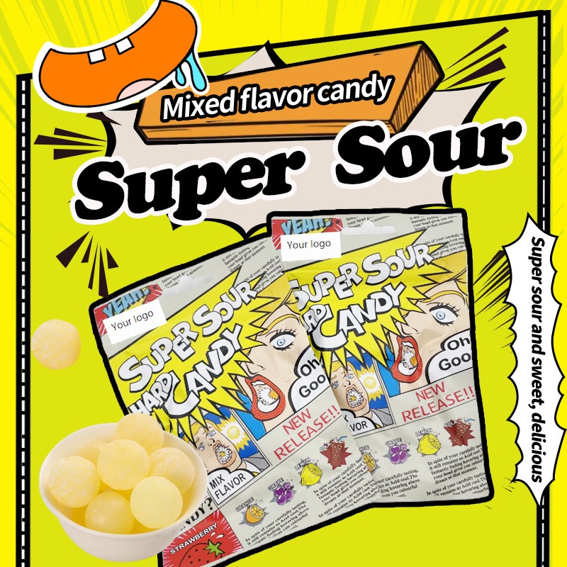 Sour Hard Candy Manufacturer - Custom Fruity Flavor Bag