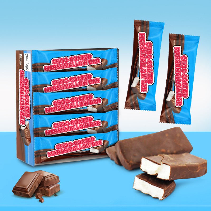 Marshmallow Bar Supplier - OEM Chocolate Coated Halal