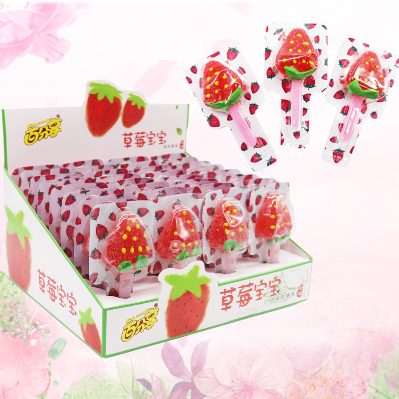 Strawberry Gel Candy Manufacturer - Baby Gummy Lollipop Halal