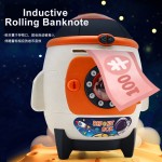 Mechanical Lock Money Box Manufacturer - Cartoon Space Rocket Coin Bank