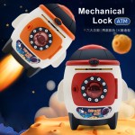 Mechanical Lock Money Box Manufacturer - Cartoon Space Rocket Coin Bank
