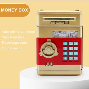 Gold Piggy Bank Supplier - Kids Educational Toys Light Music Saving