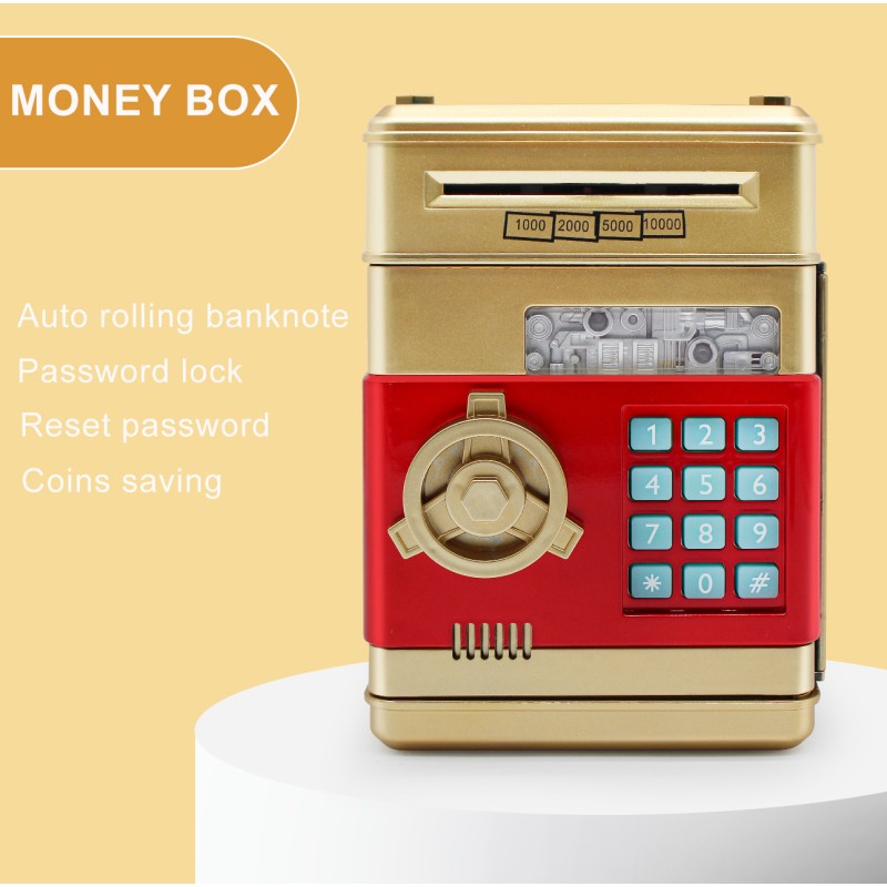 Gold Piggy Bank Supplier - Kids Educational Toys Light Music Saving