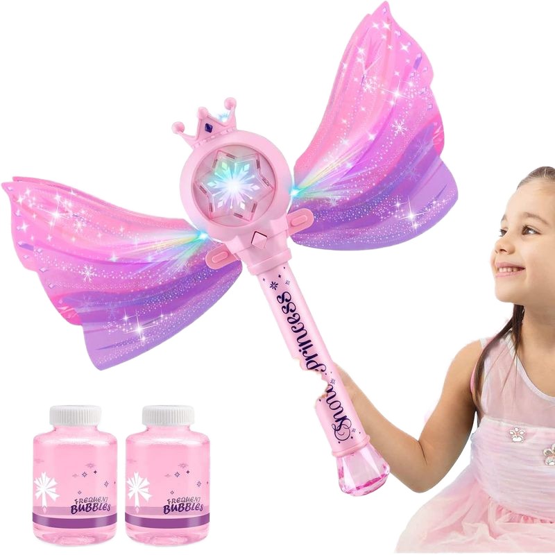 Magic Bubble Wand Factory - Princess Automatic Snow Music Toy